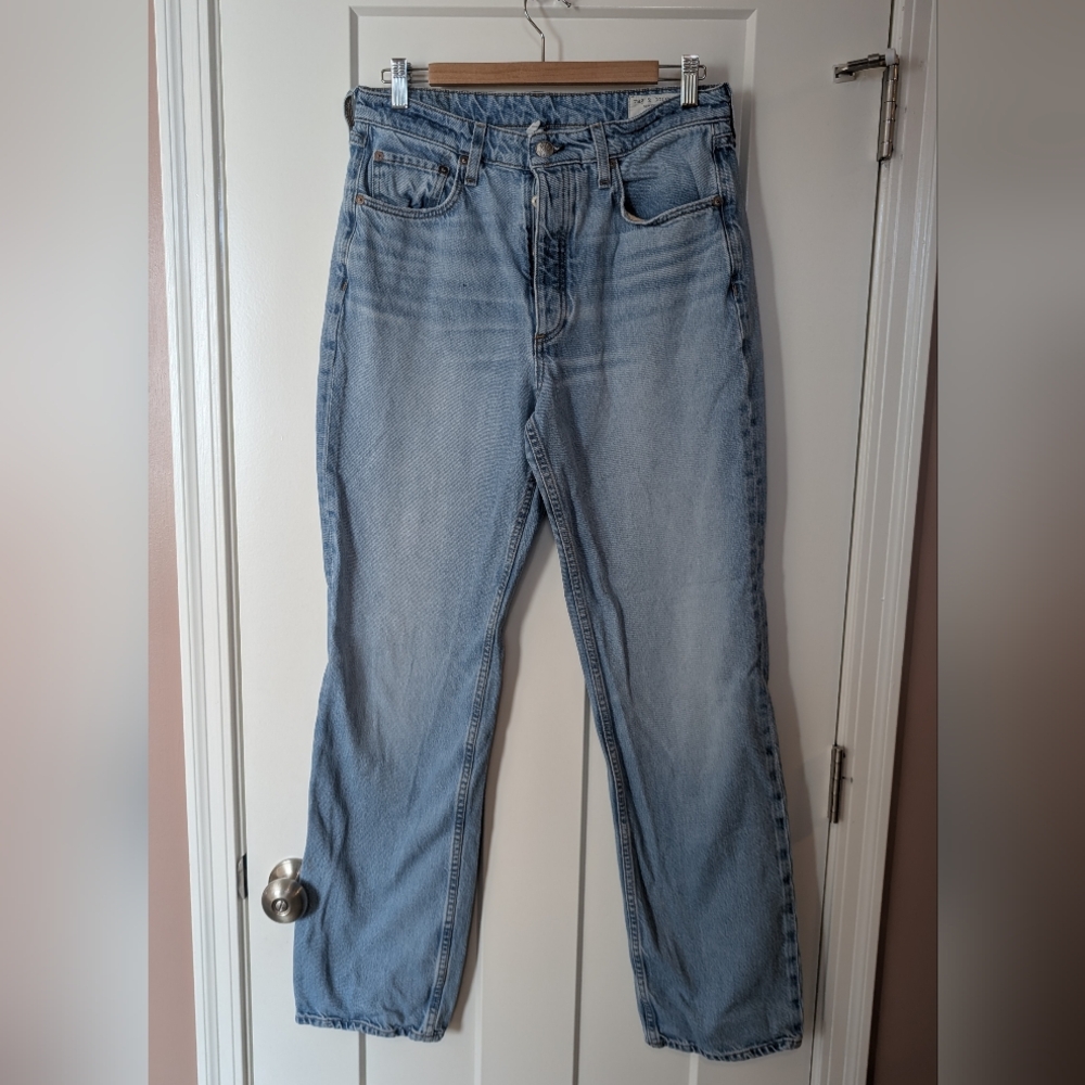 rag & bone Light Blue Straight Leg Jeans